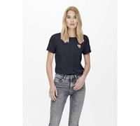 ONLY Camiseta con estampado de pequeño corazón delante. Color azul marino