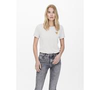 ONLY Camiseta con estampado de pequeño corazón delante. Color Crudo