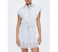 Only Camiseta de mujer corta con volantes. Blanco 40/L