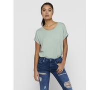 Only Camiseta de mujer de manga corta y cuello redondo. Verde claro 42 (5)