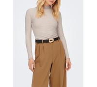 Only Camiseta de mujer lisa de manga larga. Blanco hielo 34 (XS)