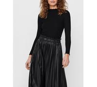 Only Camiseta de mujer lisa de manga larga. Negro 34/XS