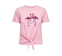 ONLY Camiseta 'DORA' azul claro / rosa / rosa L azul claro / rosa / rosa
