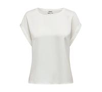 ONLY Onllieke S/S Satin Mix Top Wvn Noos Blusa de Manga Corta, Blanco, XL para Mujer