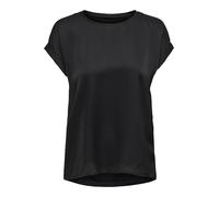 ONLY Onllieke S/S Satin Mix Top Wvn Noos Blusa de Manga Corta, Negro, S para Mujer