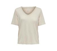 ONLY Camiseta Elise Kalamata, Beige, L
