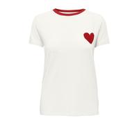ONLY Camiseta 'ONLHEART' rojo oscuro / blanco L rojo oscuro / blanco