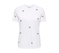 ONLY Camiseta 'ONLKETTY' negro / blanco L negro / blanco