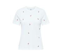 ONLY Camiseta 'ONLKetty' verde / rojo carmesí / blanco S verde / rojo carmesí / blanco