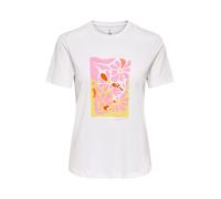 ONLY Camiseta 'ONLKITA' amarillo / naranja oscuro / rosa claro / blanco M amarillo / naranja oscuro / rosa claro / blanco