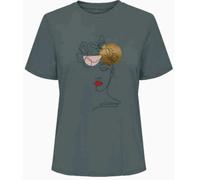 ONLY Camiseta 'ONLKITA' beige / pino / rojo / negro XS beige / pino / rojo / negro