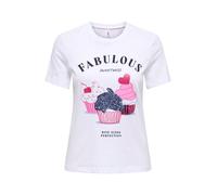 ONLY Camiseta 'ONLKita' ópalo / rosa / negro / blanco S ópalo / rosa / negro / blanco
