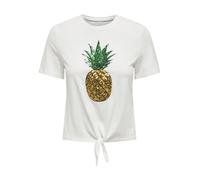 ONLY Camiseta 'ONLKITA' oro / verde / blanco S oro / verde / blanco