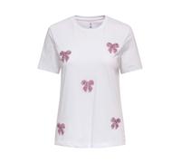 ONLY Camiseta 'ONLKita' rosa / rosé / plata / blanco L rosa / rosé / plata / blanco