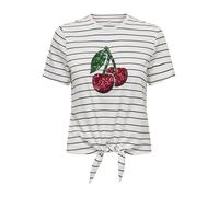 ONLY Camiseta 'ONLKITA' verde oscuro / rojo cereza / negro / blanco XS verde oscuro / rojo cereza / negro / blanco
