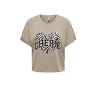 ONLY Camiseta 'ONLLUCY' caqui / negro / blanco S caqui / negro / blanco