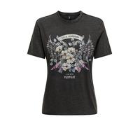 ONLY Camiseta 'ONLLUCY' crema / azul paloma / eosin / negro moteado, Talla S