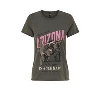 ONLY Camiseta 'ONLLUCY' gris oscuro / oliva / rosa claro S gris oscuro / oliva / rosa claro
