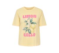 ONLY Camiseta 'ONLLucy Monja' amarillo claro / verde oscuro / rosa claro / blanco XL amarillo claro / verde oscuro / rosa claro / blanco