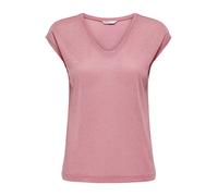 Only Onlsilvery S/S V Neck Lurex Top JRS Noos