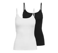 ONLY ONLLOVE Singlet 2PACK JRS Blusa, Negro, M para Mujer