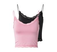 ONLY Camiseta térmica 'ONLVICKY' rosa / negro, Talla S-M
