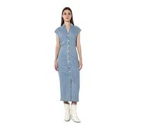 ONLY Capsleeve Midi Dress Dnm Onlbabe-Vestido de Manga Corta para Mujer, Mezclilla De Color Azul Claro, M