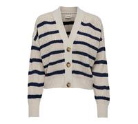 ONLY Onlcarolnice - Cardigan de Punto para Mujer, Pumice Stone/Stripes:Navy Blazer, XS