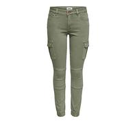 ONLY Cargo Trousers ONLMISSOURI Regular Waist Slim Fit Cargo Trousers Oil Green 34 30 Oil Green