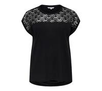 ONLY Carmakoma Camiseta Carflake Life S/S Mix Top JRS Noos, Negro, 48-50 Grande