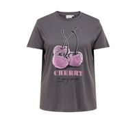 ONLY CARMAKOMA Camiseta Mujer Cuello Redondo Manga Corta Estampado Curvy Talla G