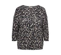 ONLY CARMAKOMA Caralba 3/4 Top Noos-Camiseta de Manga Larga, Gris Pardo/AOP:Anita Leo, 48/50 para Mujer