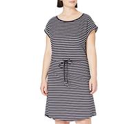 ONLY Carmakoma CARAPRIL SS Knee Dress Stripe Noos Vestido, Azul Oscuro y Rayas: bailarín, 48/50 para Mujer