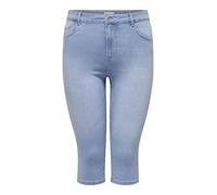 ONLY CARMAKOMA CARAUGUSTA HW SK Knickers DNM BJ13333, Shorts de Mezclilla Mujer, Light Blue Denim,