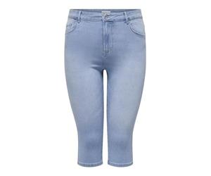 ONLY CARMAKOMA CARAUGUSTA HW SK Knickers DNM BJ13333, Shorts de Mezclilla Mujer, Light Blue Denim,