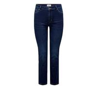 ONLY CARMAKOMA Caraugusta HW Straight Dnm Bj61-2 Noos Vaqueros Rectos, Dark Azul Denim, 44W x 32L para Mujer