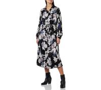 ONLY Carmakoma Carfriyay L/S Shirt Dress BF Vestido Camisero, Black/AOP: Flower Spread AOP, 46 Grande Mujeres