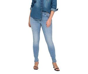 ONLY Carmakoma Carkarla Reg ANK SK Dnm Bj759 Noos Jeans, Mezclilla De Color Azul Claro, 52W x 32L para Mujer