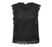 ONLY Carmakoma Carkaro S/L Lace Top Wvn Noos, Negro, 48 Mujeres