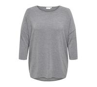 ONLY Carmakoma Carlamour 3/4 Top Jrs Noos Camiseta de Manga Larga, Gris Oscuro Jaspeado/Detalle: Mezcla, XL Mujeres
