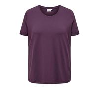 ONLY Carmakoma Carmoster S/S Fold Up Top JRS Noos, Mauve Wine, M