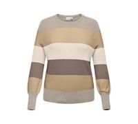ONLY Carmakoma Carnew Daria L/S Stripe Jersey KNT para Mujer, Gris, M