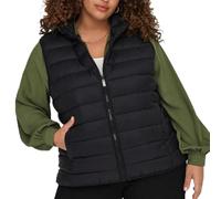 ONLY CARMAKOMA Carnew Tahoe-Chaqueta con Capucha Otw Noos Chaleco Acolchado, Negro, M para Mujer