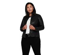 ONLY Carmakoma Carrobber Faux Leather Jacket Noos Chaqueta de Cuero, Negro, 44 para Mujer
