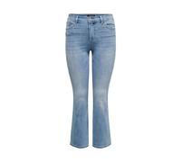 ONLY CARMAKOMA CARSALLY HW SK Flared DNM BJ759, Denim Light Medium Blue Denim, 50W x 32L