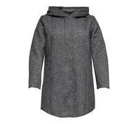Only Carmakoma CARSEDONA Light Coat OTW Abrigos, Dark Grey Melange, S-42/44 para Mujer