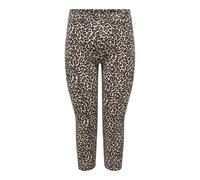 ONLY Carmakoma Cartime Life Calf AOP Leggings Noos, Negro, L Mujeres