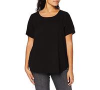 Only Carmakoma Carvica SS AOP Top Noos Camiseta, Negro, 42 Grande para Mujer