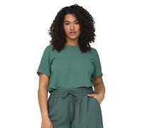 ONLY Carmakoma Carvica SS Top Wvn Noos Blusas, Bálsamo Verde, 46 Mujeres