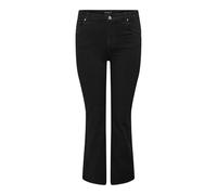 ONLY Carmakoma Carwilly HW Flared Pim2343 DNM, Black Denim, 46W / 32L